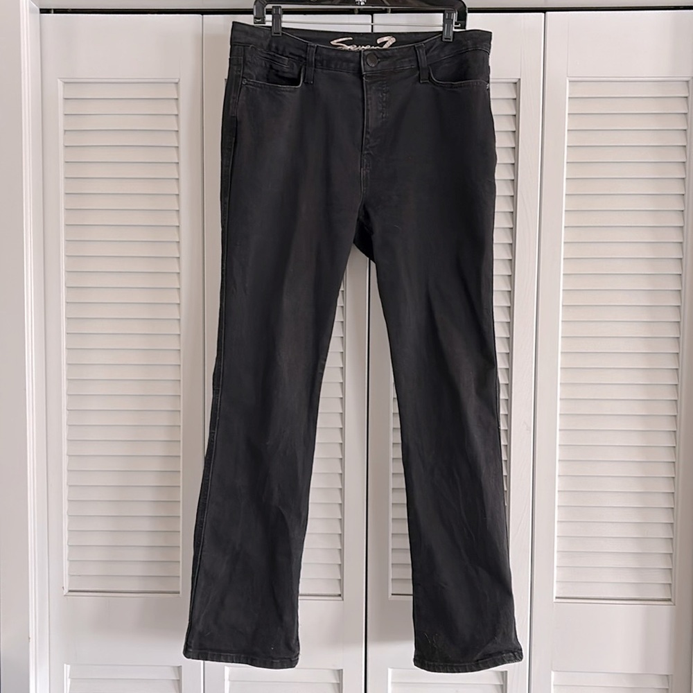 Seven 7 Black Bombshell High-Rise Boot Cut Jeans Women’s Black Stretch Size 12